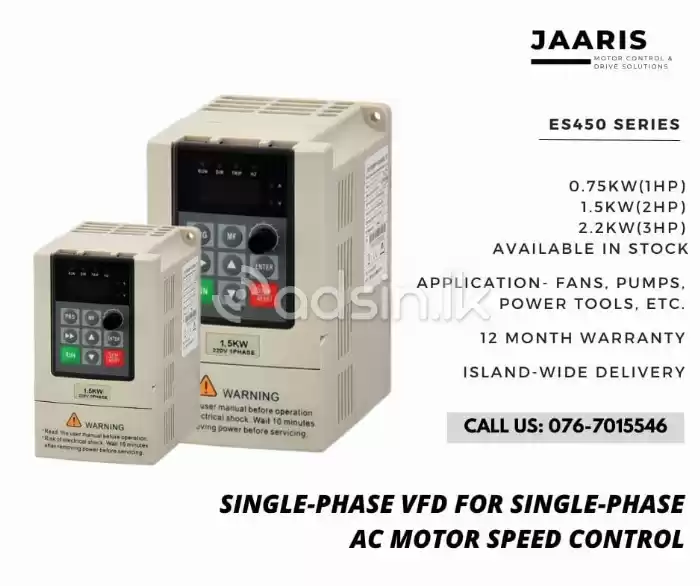 SINGLE-PHASE VFD MOTOR SPEED CONTROLLER