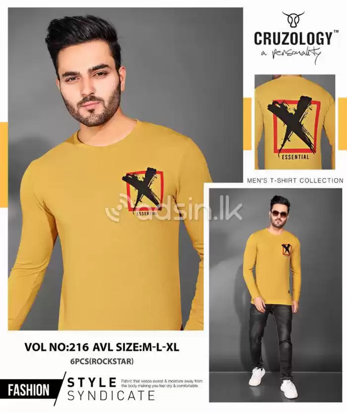 Men's quality popcorn full sleave tshirt