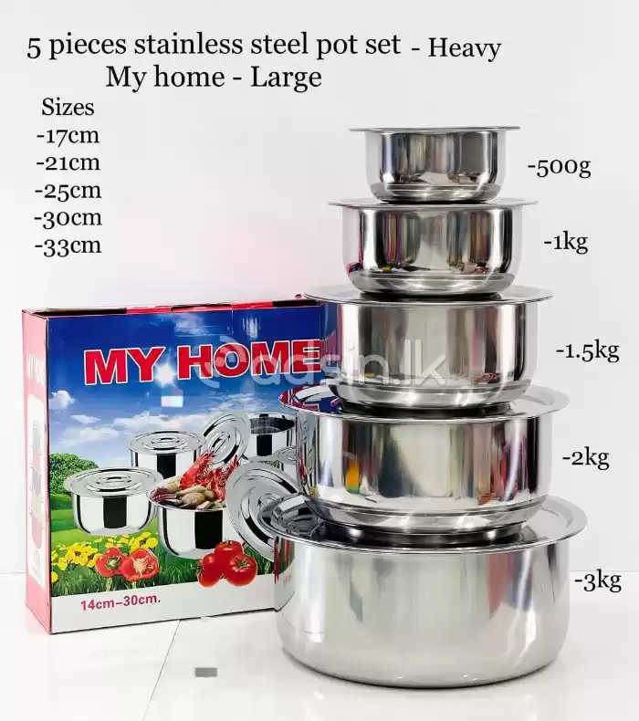 5pcs stainless steel pot set