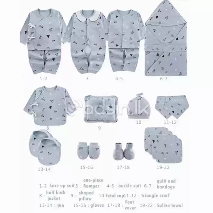 22PCS Newborn Baby Clothes Cotton / Premium Gift Set 0-12 Months New Born Clothing Family Gifts