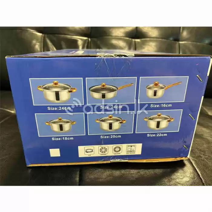 12 pcs Cookware Set with Glass Lid