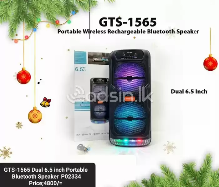 GTS-1565 Dual 6.5 inch Portable Bluetooth Speaker