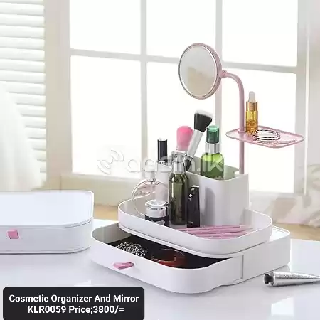 Cosmetic Organizer And Mirror