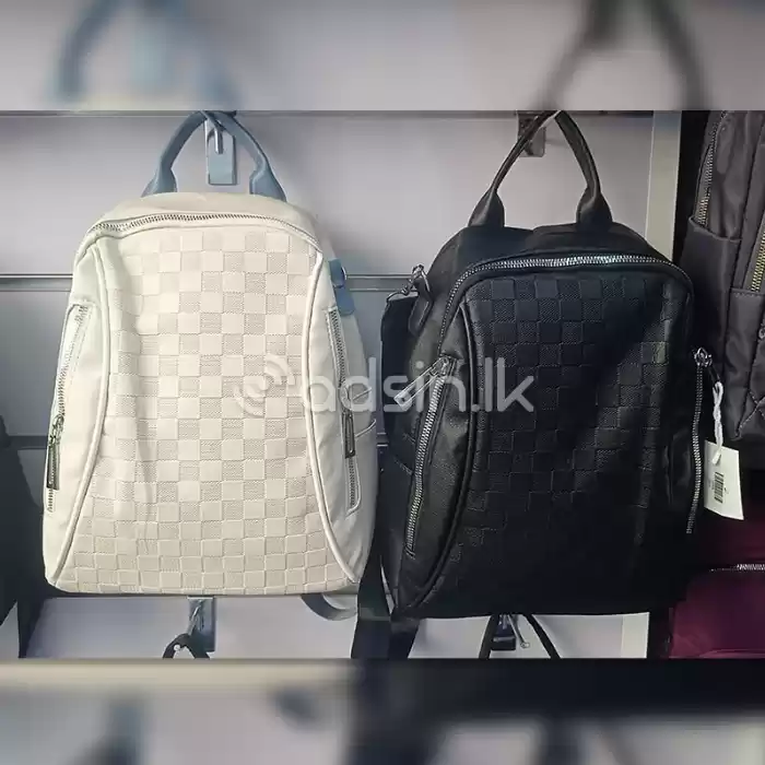 High Quality Fashion Ladies Backpack White And Black