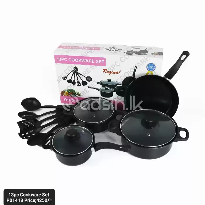 13pc Cookware Set	Non Stick