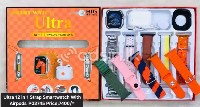 Ultra 12 in 1 Smart Watch With Air pods