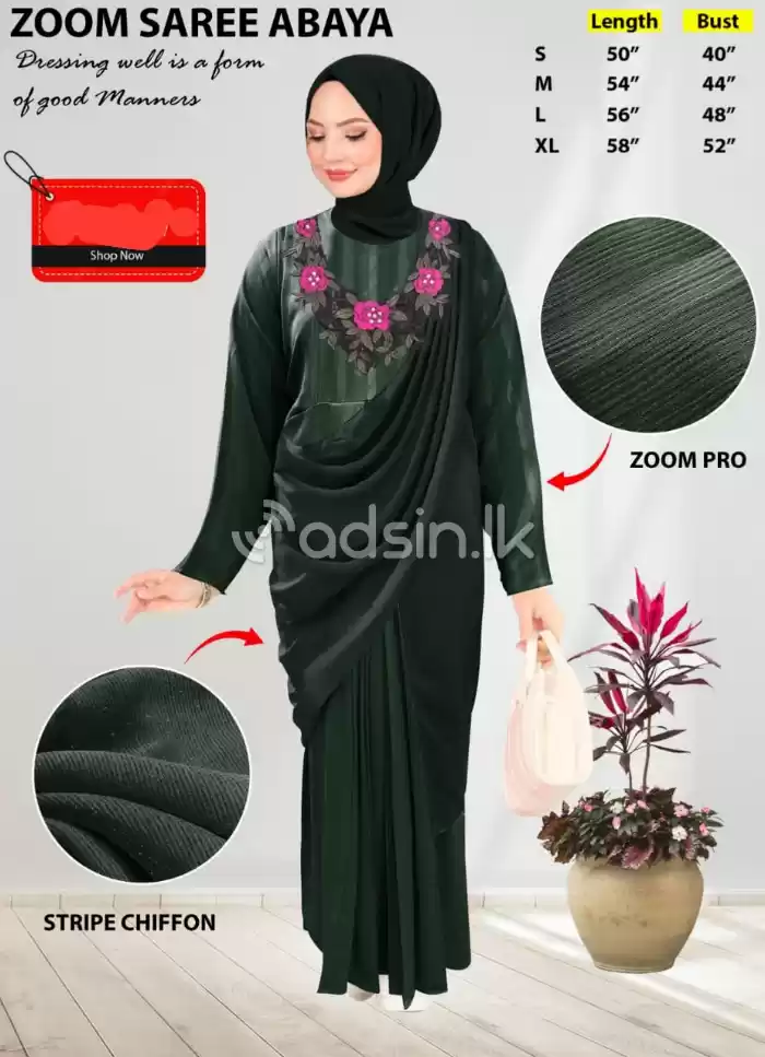Zoom saree abaya