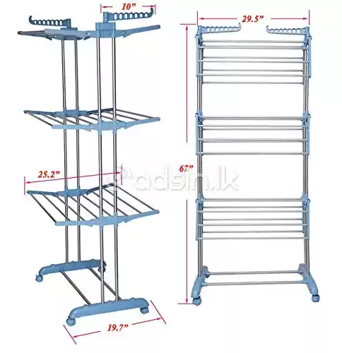 Three Layer Clothes Rack - Foldable