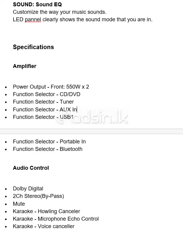 LG MINI HI – FI SYSTEM
