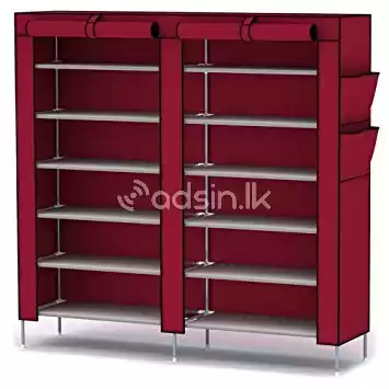 Double Side wide Shoe Rack (Cloth cover-up)