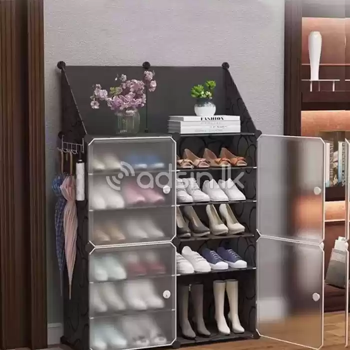 DIY- Shoe Rack 12 Layer 6 Door open-Side