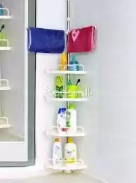 New Bathroom 4 Trays Corner Rack (තැටි කෝනර් රාක්කය)