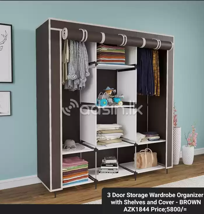 3 Door Storage Wardrobe Organizer