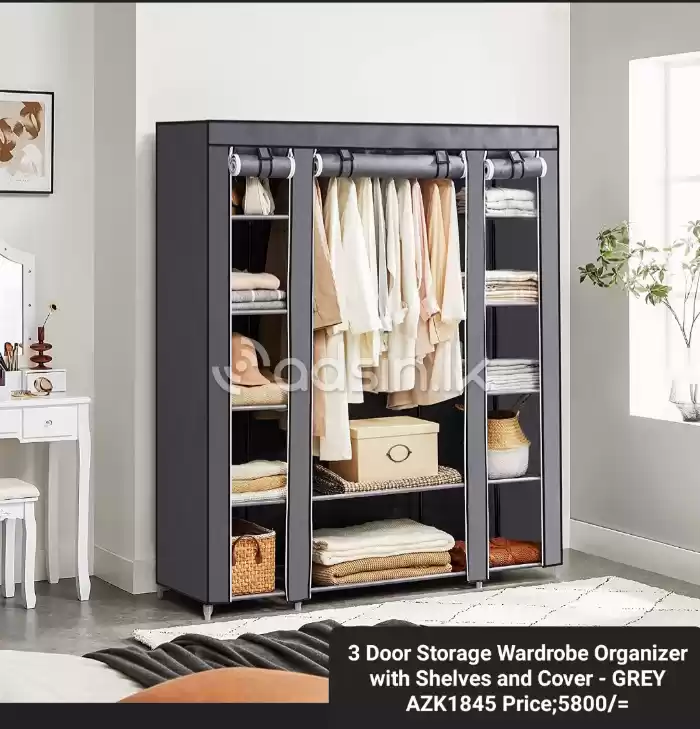 3 Door Storage Wardrobe Organizer