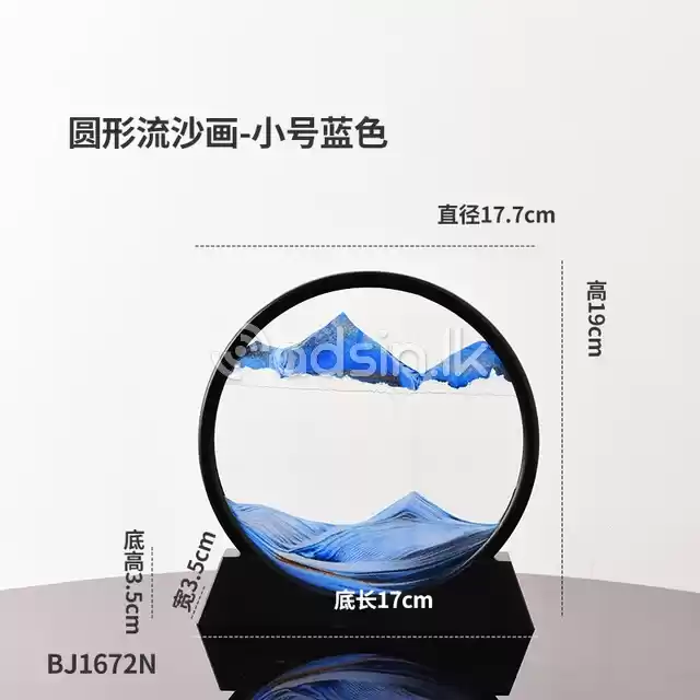 Rotatable Moving Sand Art Painting Glass