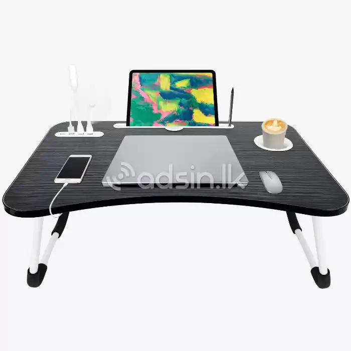 Bed top working Table (Black & Wood)