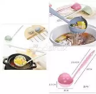Spoon Soup - 2 In 1 Long Handle Home Strainer