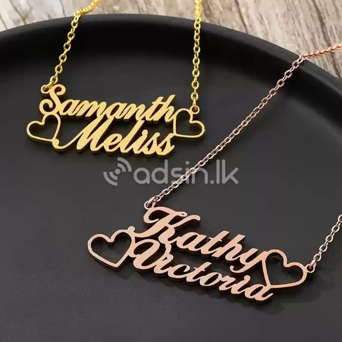 Custom Couple Double Name Necklace For Women