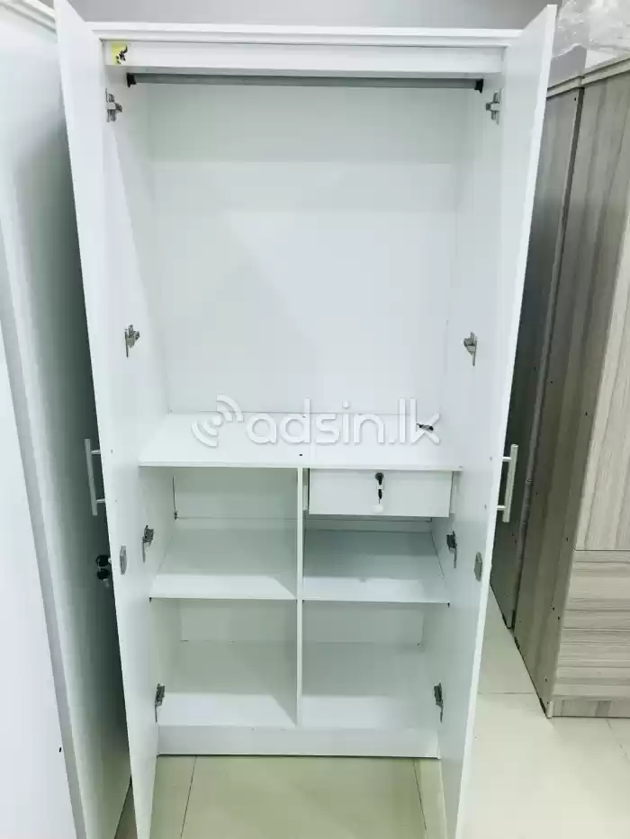 Modern Melamine white 2D Wardrobes