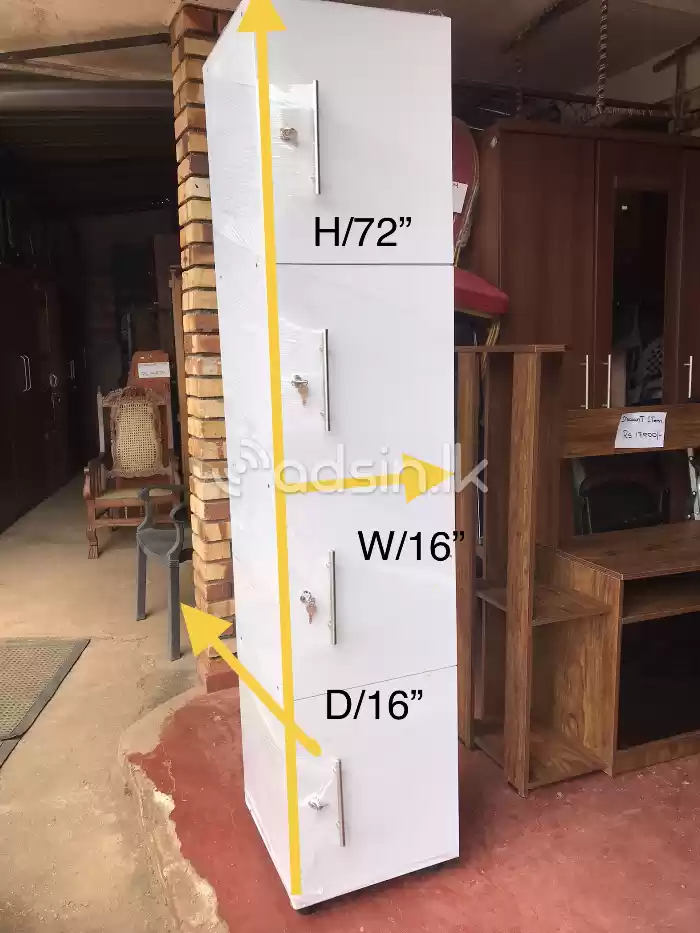 Modern Melamine/MDF 6ft 4Pcs Lockable Box Cupboard