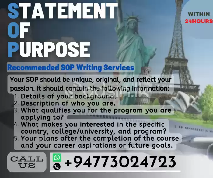 SOP - Statement of Purpose and Admission Essays Assisting Services