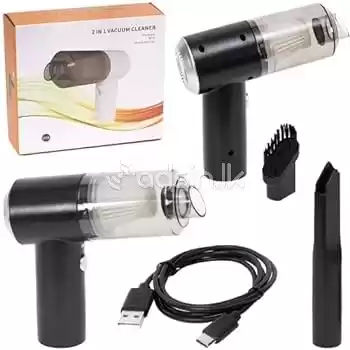 2 in 1 Car Vacuum Cleaner - Portable & Rechargeable